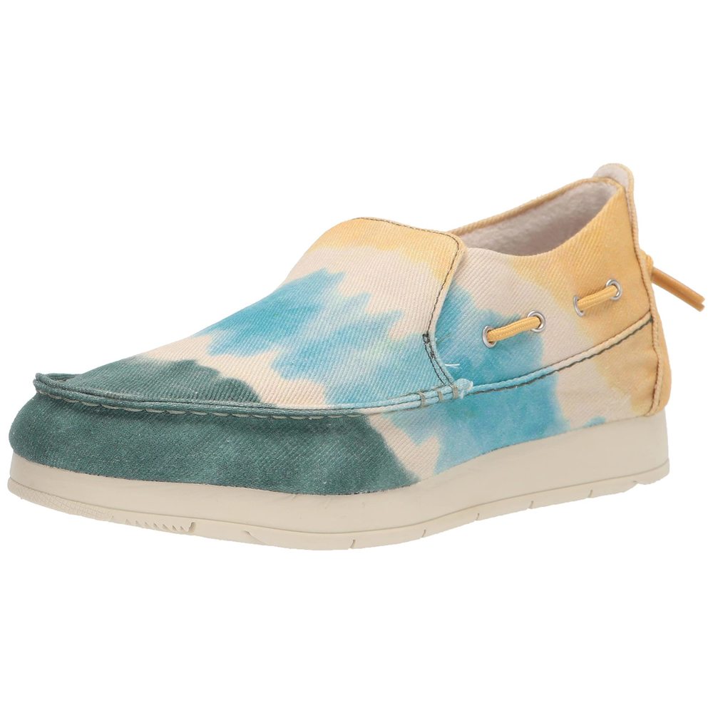 Sperry Women's MOC-SIDER , GREEN TIE DYE, 8 M